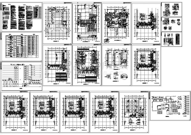 某市财政局办公大楼空调系统设计cad施工图（含设计说明，设备表）-图一