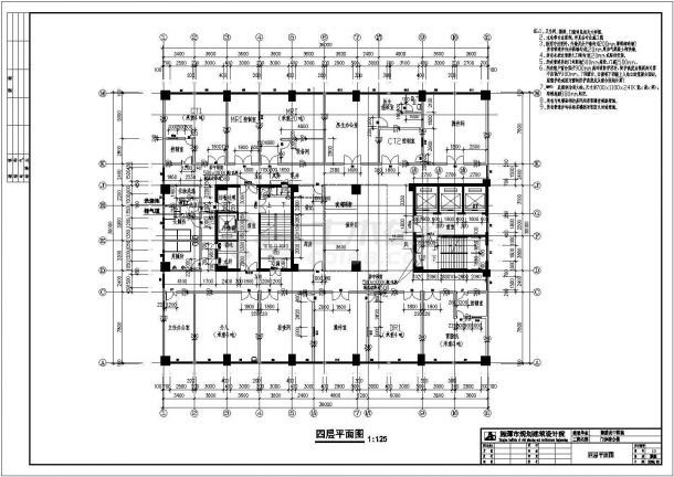 某县城医院建筑设计施工CAD图纸-图二