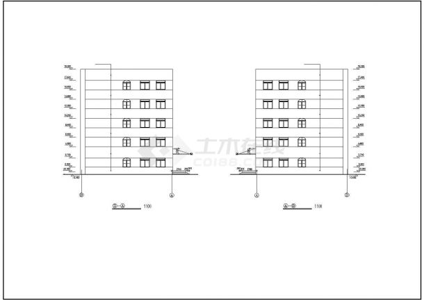 某地大型公司办公楼建筑设计图（共18张）-图一