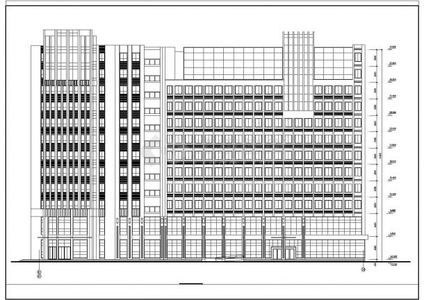 某地精美详细的高层宾馆建筑施工图-图二