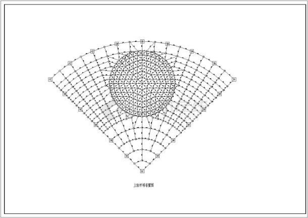 某地报告厅网架屋顶结构设计施工图-图二