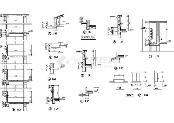 某地区全套六层商住楼建筑方案CAD设计图纸-图二