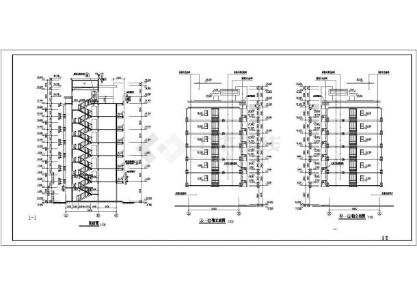 某地区新村七层住宅楼建筑方案全套CAD设计图纸-图一