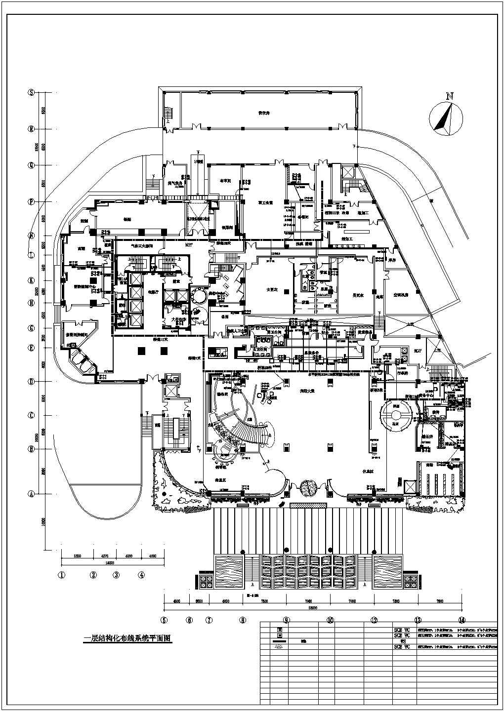 酒店弱电综合布线CAD平面设计图