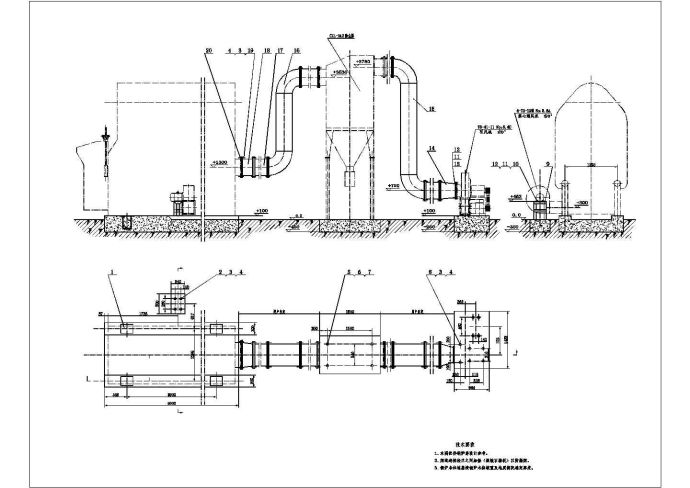 锅炉地基及辅机CAD布置图_图1