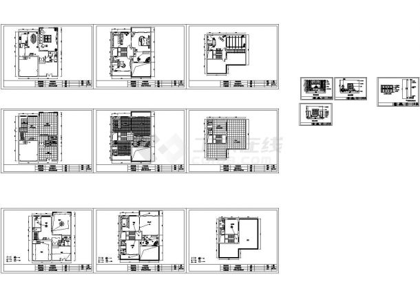 中式风格三层别墅装修设计施工图含实景-图一