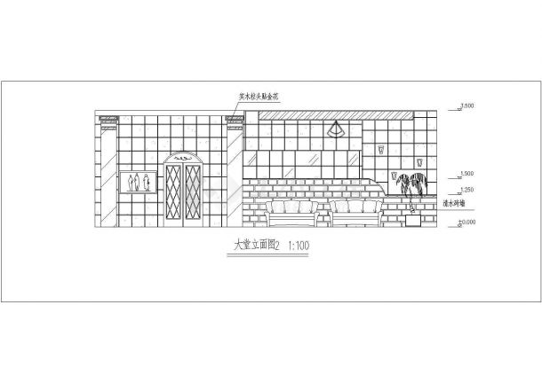 西式餐厅平立面建筑结构施工设计方案图纸-图一