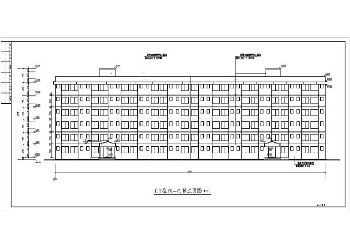 多层现代学生公寓建筑设计CAD图纸_图1