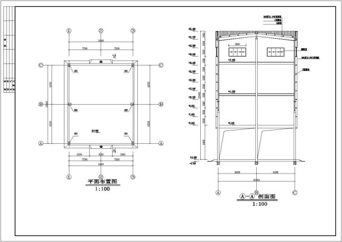 某单层饲料加工厂轻钢结构设计施工图_图1