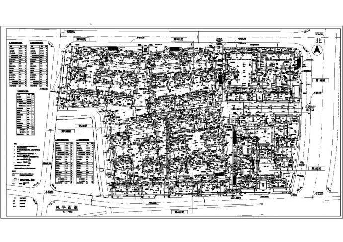 基地151342平米住宅总户数2943户上海某大型小区总平面图_图1