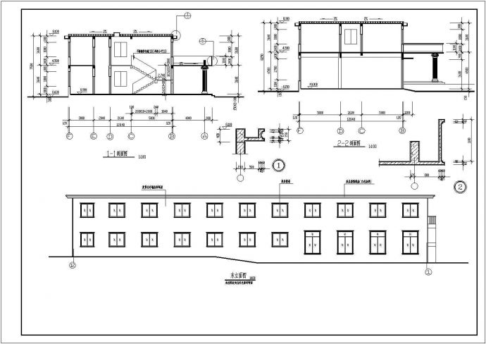 某二层办公楼建筑、结构设计施工图纸_图1