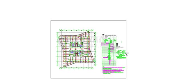 某63层框架核心筒环带桁架混合结构中央广场结构施工图-图一