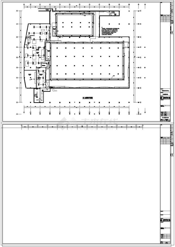 某地大型体育场强电建筑施工图（标注详细）-图二