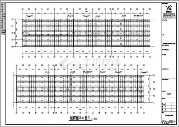 石材钢结构厂房全套结构CAD施工图纸-图二