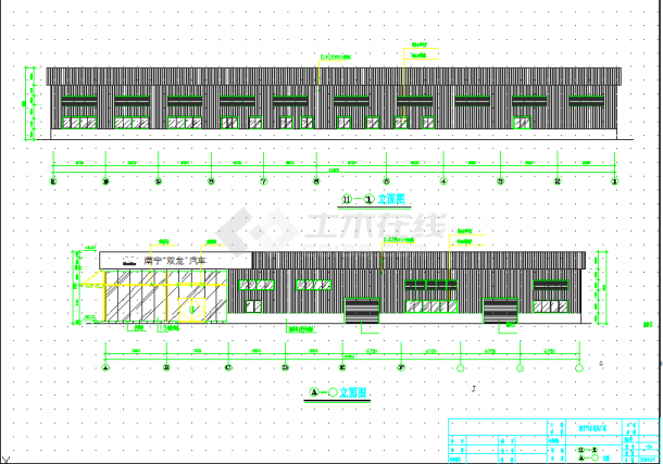 某城市汽车店全套结构cad设计施工图-图一