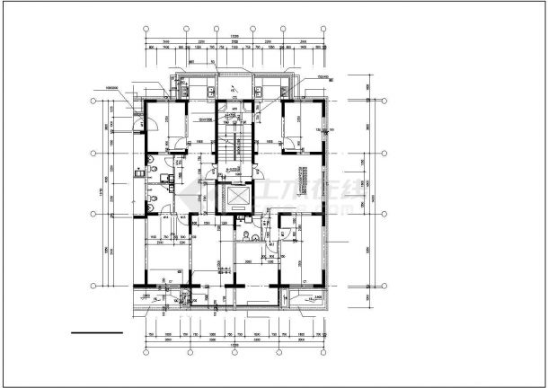 经典高层住宅楼标准层户型平面图（共9张）-图二