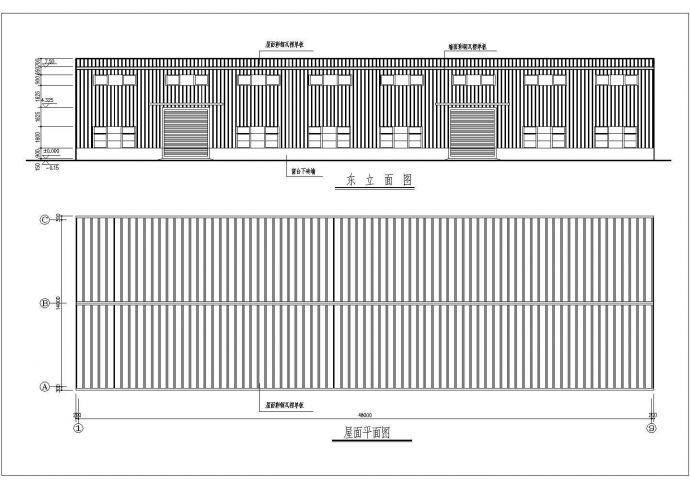 某地单层轻钢结构厂房建筑设计施工图_图1