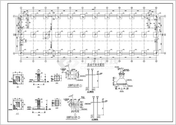 某二层全钢框架结构厂房结构设计施工图-图二