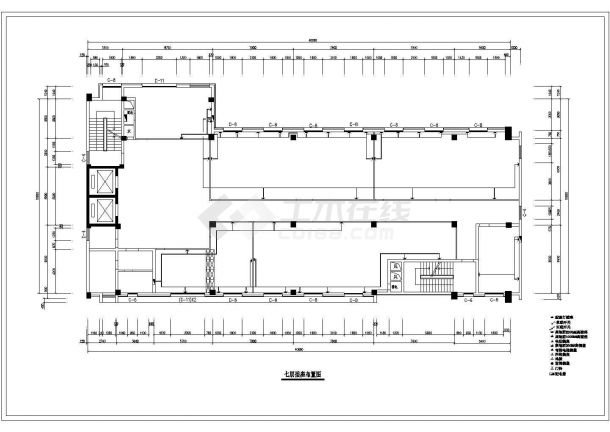 某地七层办公楼设计装修规划方案施工图-图二