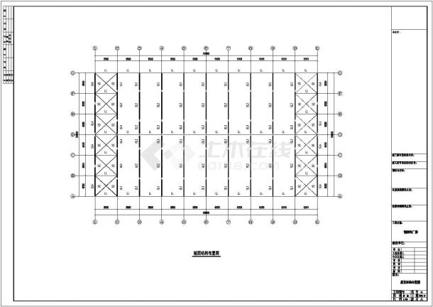 某地65x36米钢结构工程建筑结构CAD图-图一
