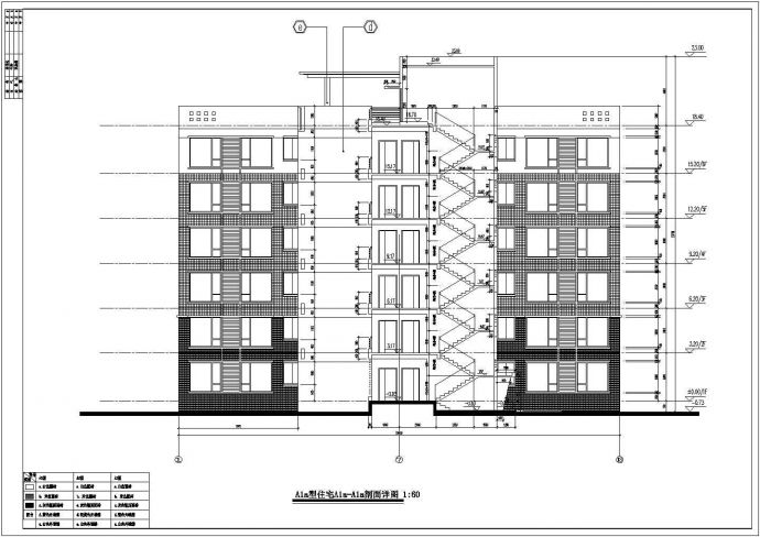 某六层全住宅楼A1型建筑方案cad图纸_图1