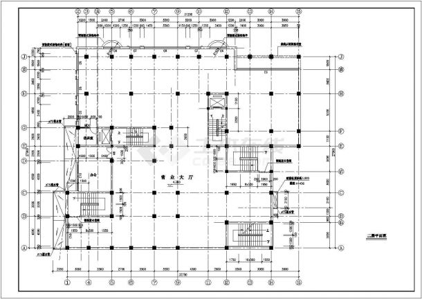 某八层商住楼建筑施工cad全套设计图纸-图一