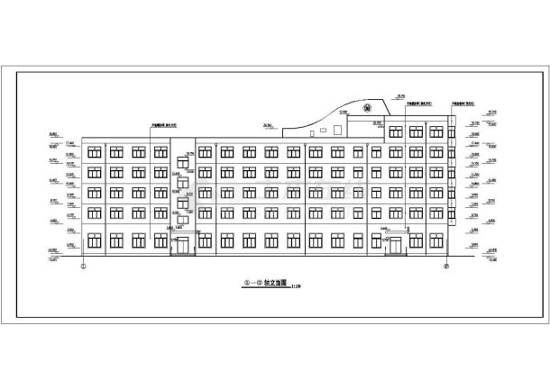 某地多层办公楼建筑施工图（共15张）-图一