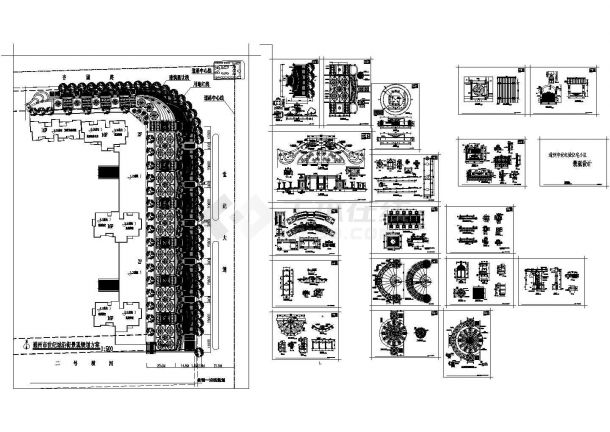 住宅小区景观CAD建筑设计施工图-图一