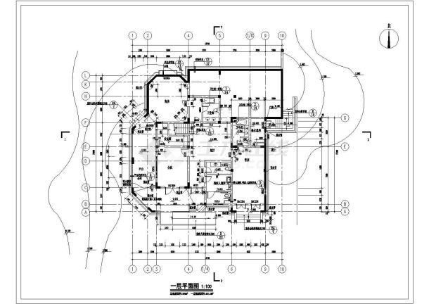 某地豪华的别墅建筑施工图（共11张）-图二