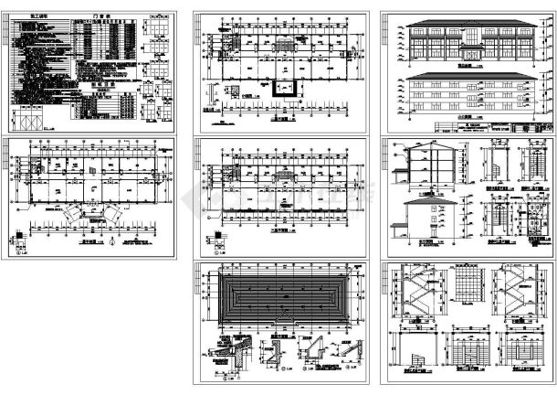 3层化工厂办公综合楼建筑施工图-图一