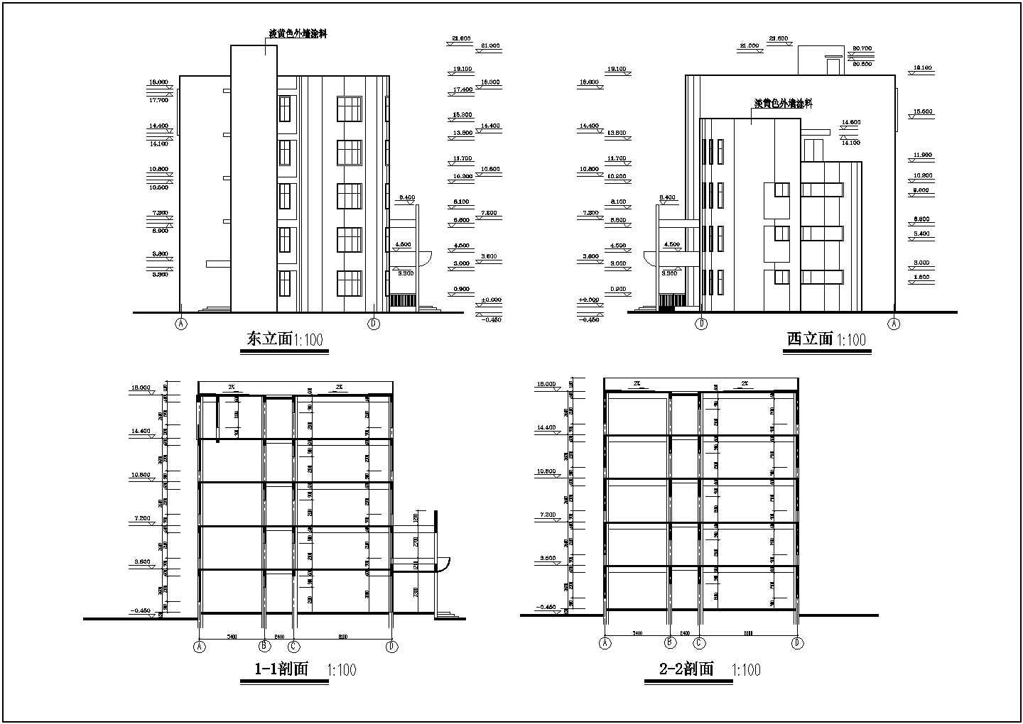 某地全套小学综合楼建筑设计施工图纸