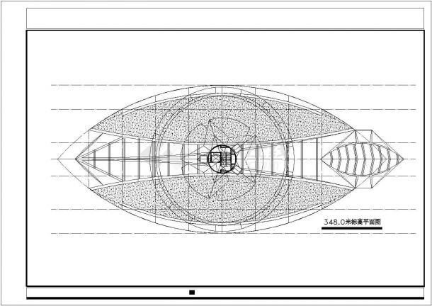某地高层观光塔建筑设计CAD施工图-图二