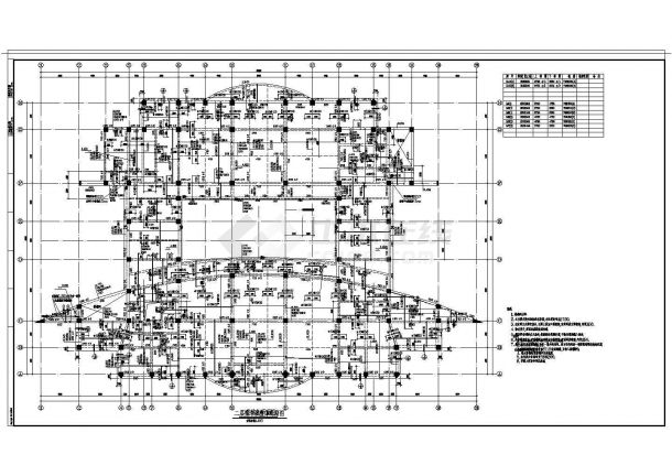 某地区大学图书科技楼钢结构CAD图-图二