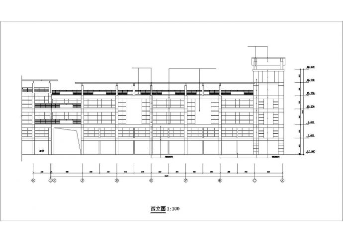 某地六层农贸市场综合楼建筑设计图_图1