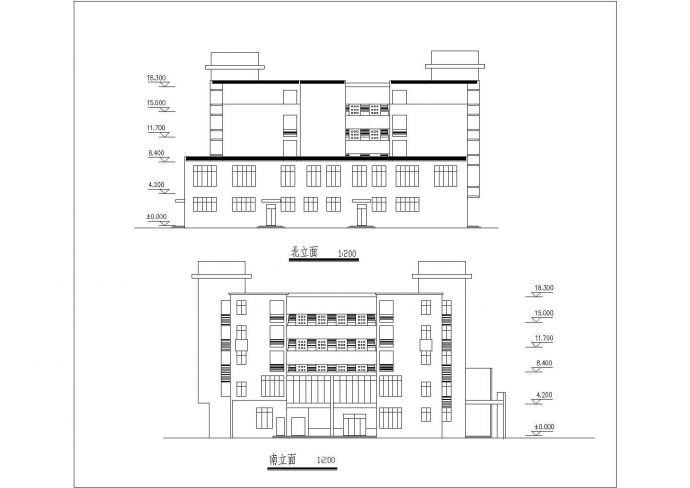 某地五层宿舍综合楼及餐厅建筑设计图_图1