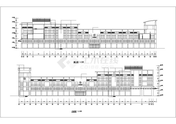 某地六层农贸超市综合楼建筑设计图-图二