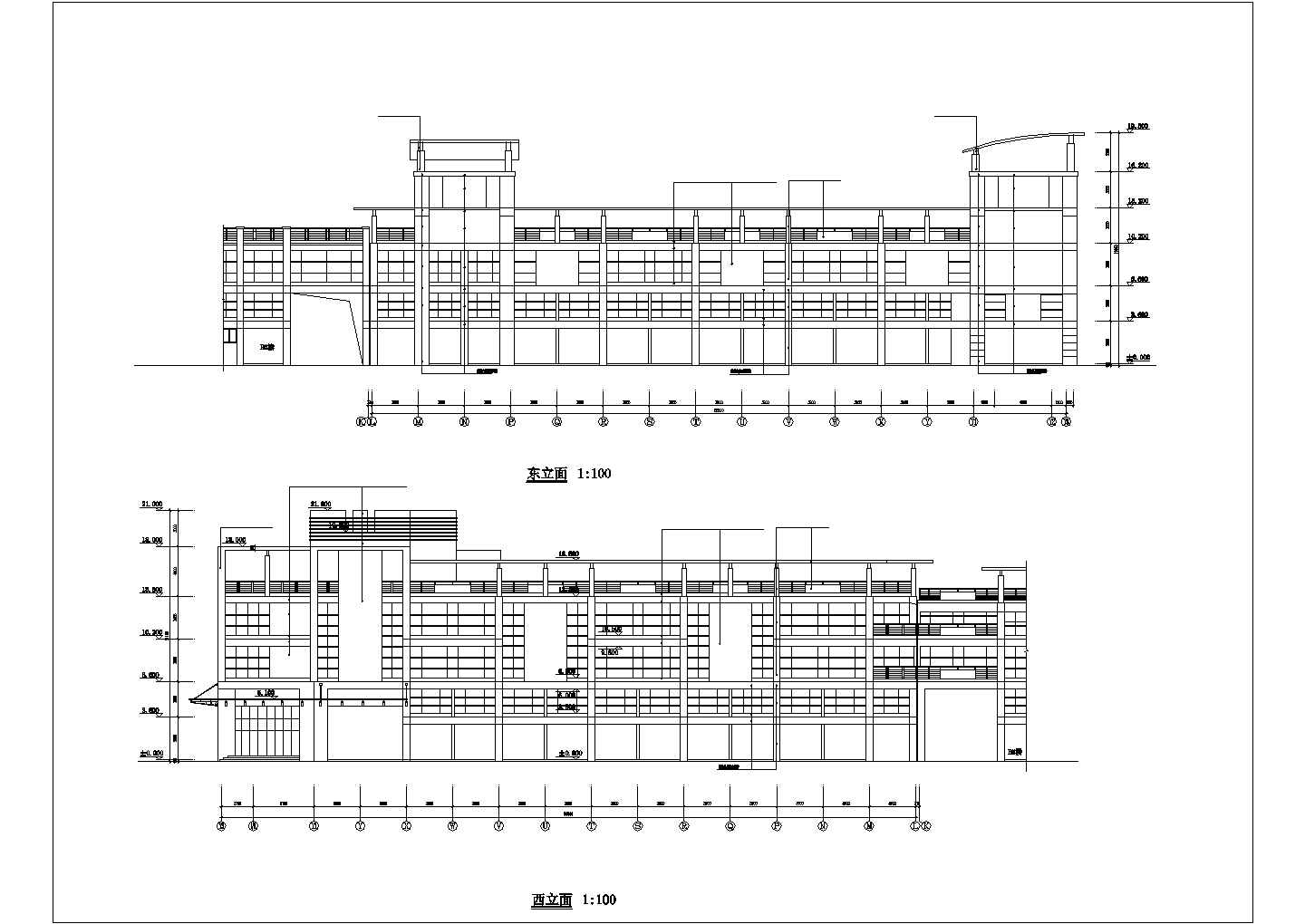 某地六层农贸超市综合楼建筑设计图