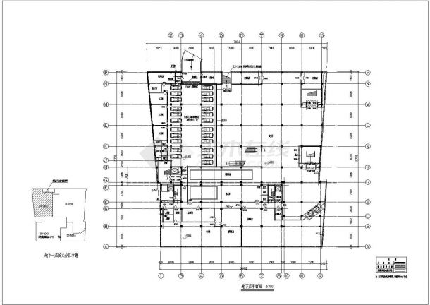 某二十一层综合商业办公大楼建筑施工图-图一