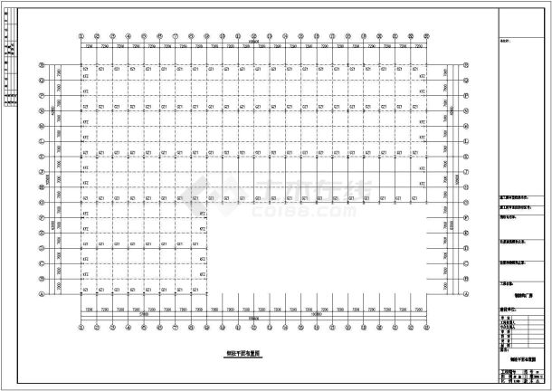 某单层钢结构厂房结构CAD施工图纸-图二