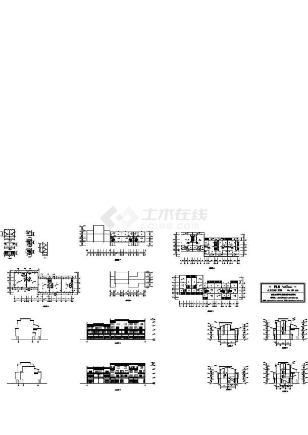 某市仿古民居建筑施工设计CAD图-图一