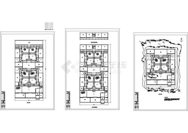 经典的四合院设计方案CAD图纸-图一