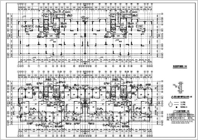 某地区全套十七层住宅楼建筑施工CAD设计图纸_图1