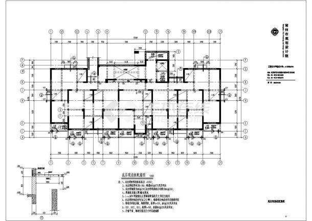 某地居民住宅楼建筑施工图（共15张）-图一
