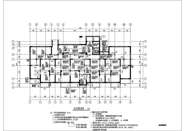 某地居民住宅楼建筑施工图（共15张）-图二