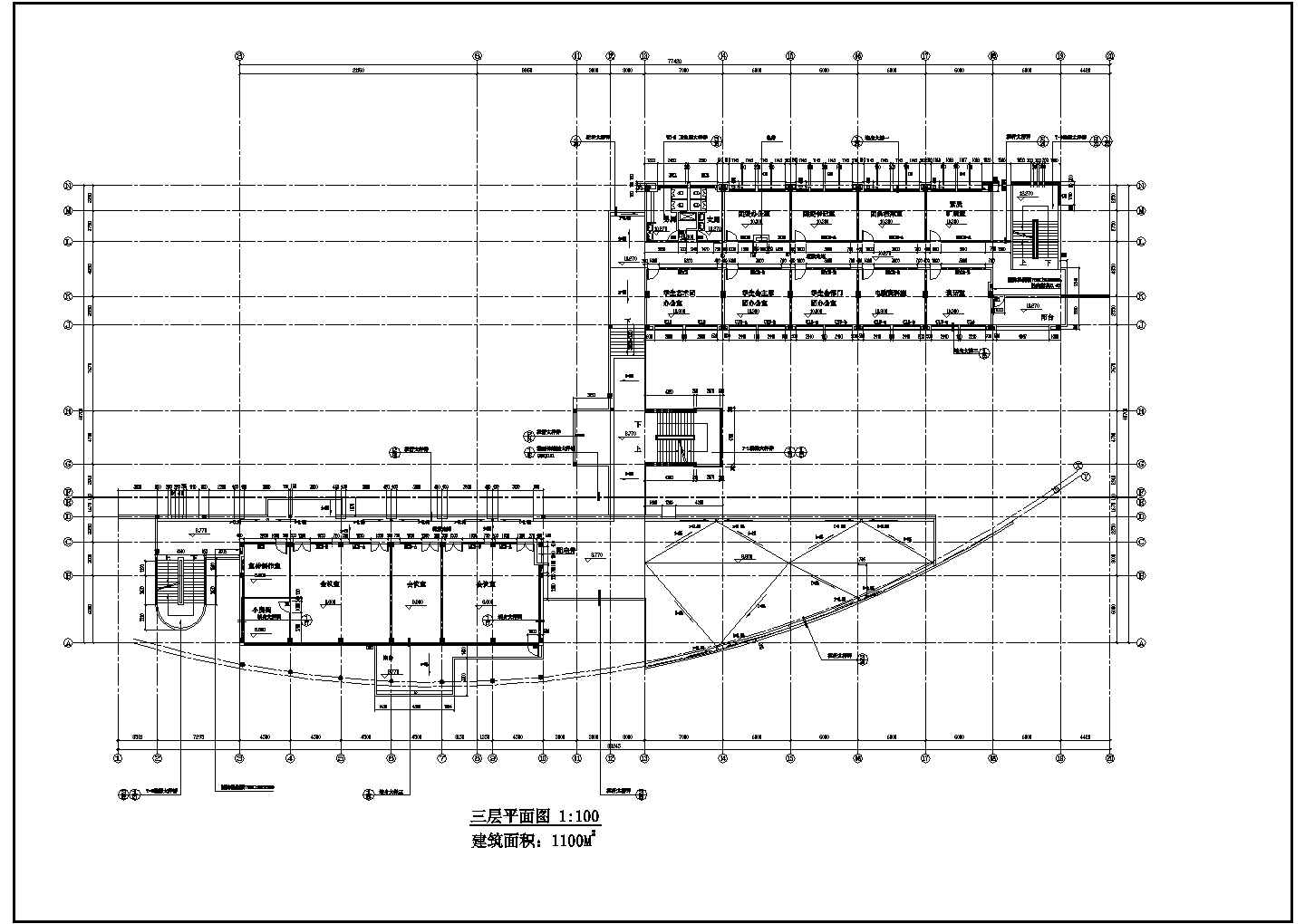 某地高档的中小学校综合楼建筑施工图