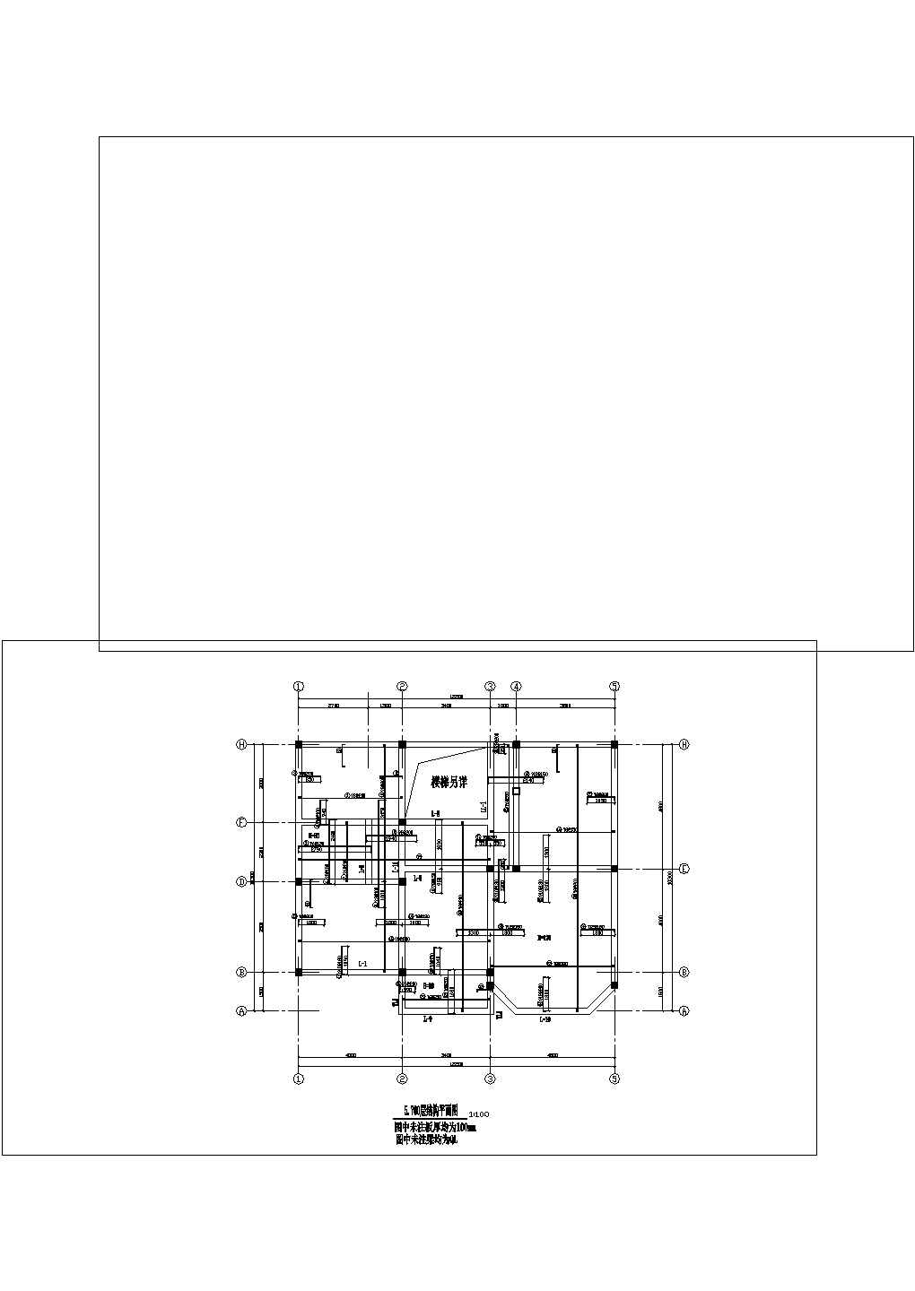 某三层别墅建筑结构方案cad设计图 