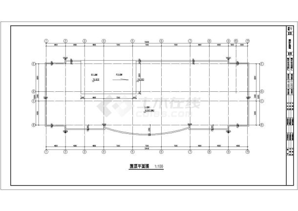 某地公司小型办公楼建筑施工设计图-图一