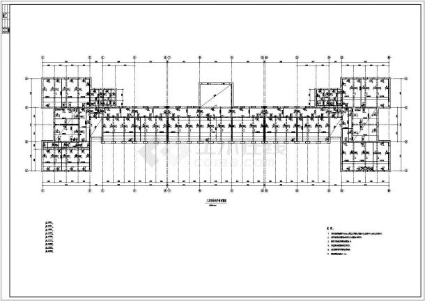 某地区5层砖混结构学校结构施工图-图二