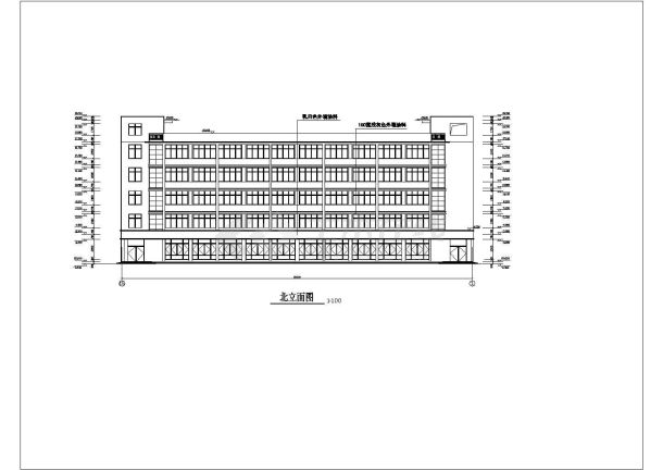 某综合办公楼建筑全套设计施工方案平立剖面图-图二