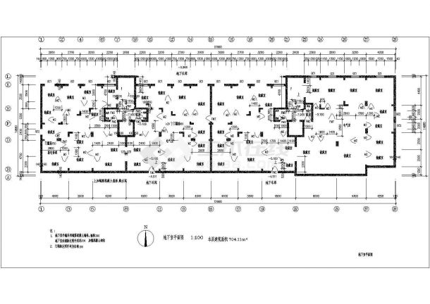 某地区全套小区十一层八号楼建筑方案CAD设计图纸-图二